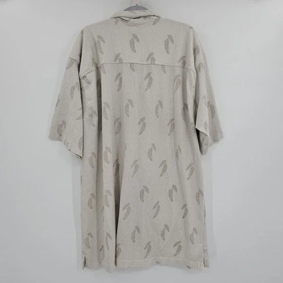 Vintage B.U.M. Equipment XL Corduroy Shirt Hawaiian Floral Short Sleeve Button‎ - Picture 3 of 9